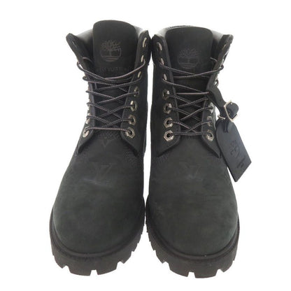 Louis Vuitton × Timberland 6-in Ankle Boots Size 7 Nuba Cles Leather Black