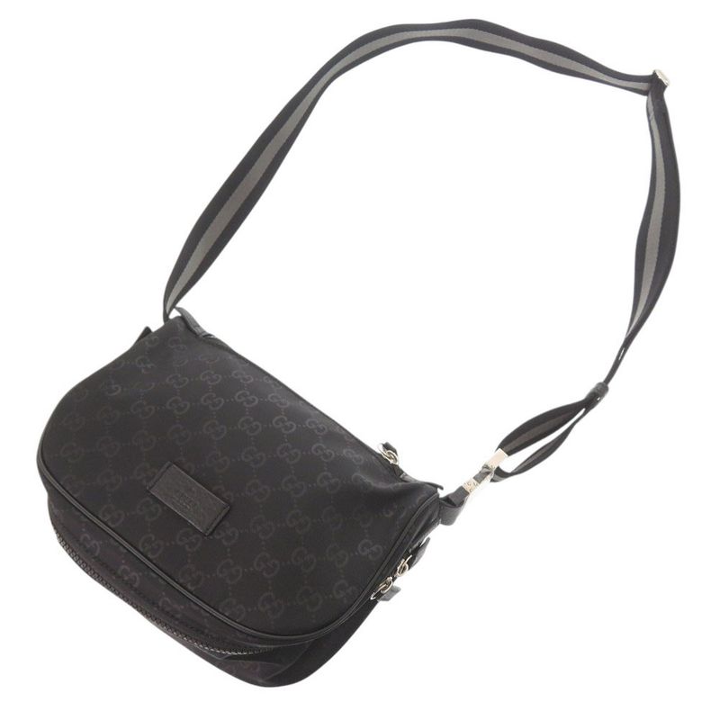 Gucci GG Nylon Black Shoulder Bag Black 0637 Gucci