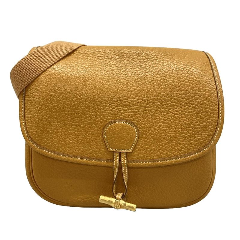Hermes Shoulder Bag - Beige Gold Hardware Toggle Bamboo