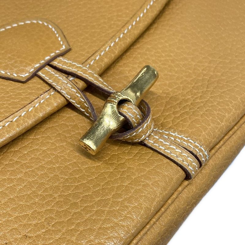 Hermes Shoulder Bag - Beige Gold Hardware Toggle Bamboo