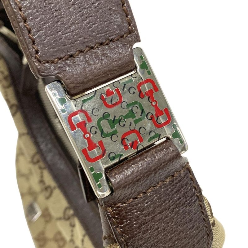 Gucci Shoulder Bag GG Pattern Sherry (Web) 145811 Dark Brown X Beige X Multi