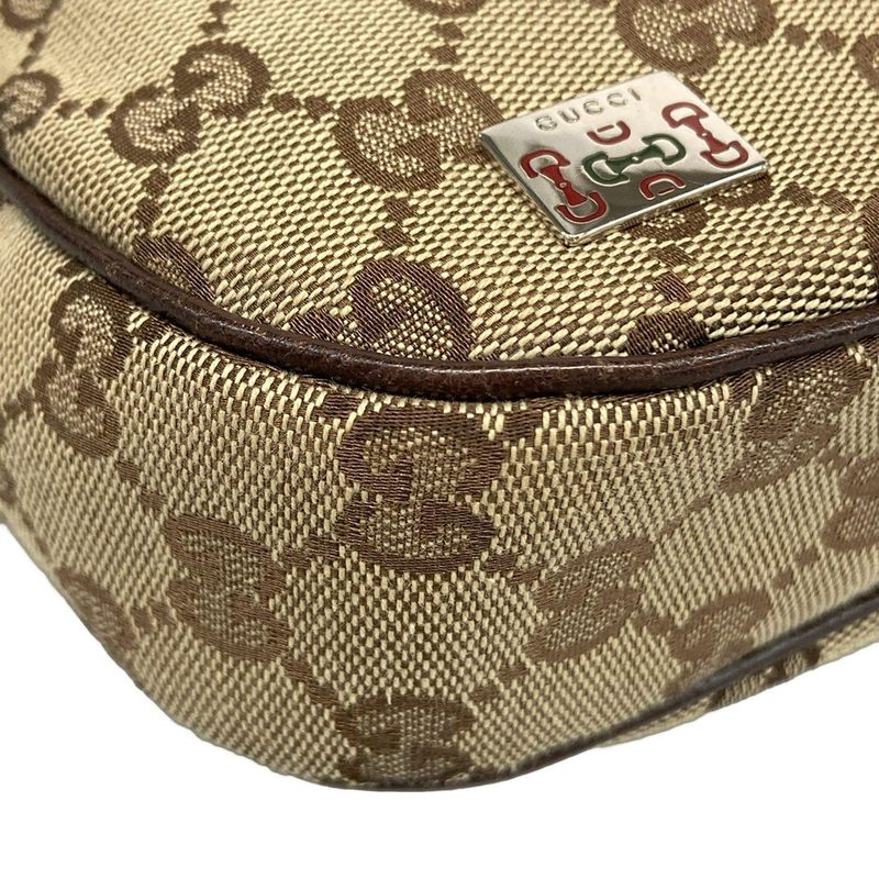 Gucci Shoulder Bag GG Pattern Sherry (Web) 145811 Dark Brown X Beige X Multi