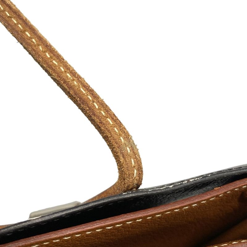 Hermes Tote Bag Gerboise Black X Brown X Orange Silver Hardware Inner Bag