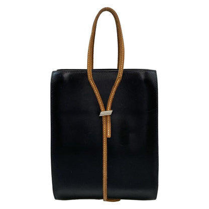 Hermes Tote Bag Gerboise Black X Brown X Orange Silver Hardware Inner Bag