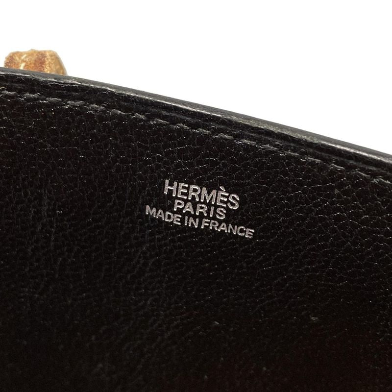 Hermes Tote Bag Gerboise Black X Brown X Orange Silver Hardware Inner Bag