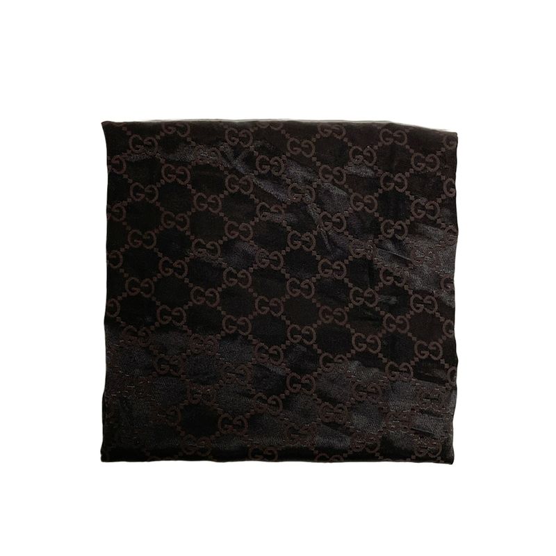 Gucci Tote Bag GG Pattern 106240 Dark Brown X Beige Leather