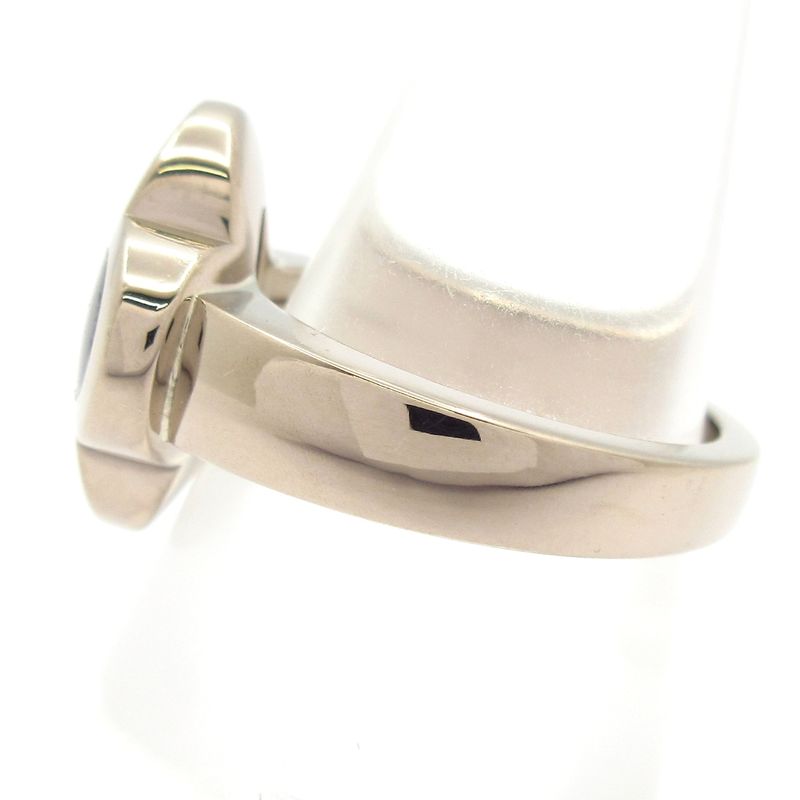 Van Cleef & Arpels Ring 53 Pure Alhambra 18k White Gold X Gray Mother of Pearl