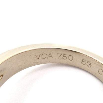 Van Cleef & Arpels Ring 53 Pure Alhambra 18k White Gold X Gray Mother of Pearl