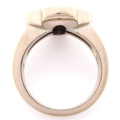 Van Cleef & Arpels Ring 53 Pure Alhambra 18k White Gold X Gray Mother of Pearl