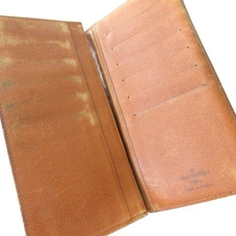 Louis Vuitton Monogram Long Wallet Billfold Wallet Brown
