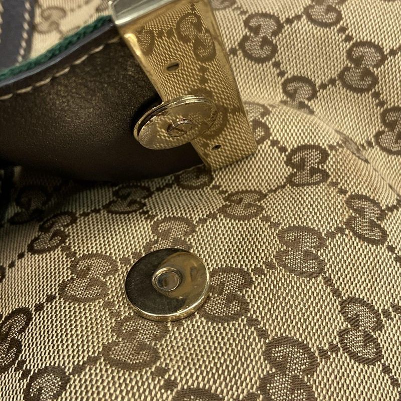 Gucci Shoulder Bag Sherry GG Pattern 233604 Beige X Dark Brown X Multi Leather