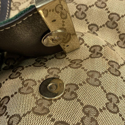 Gucci Shoulder Bag Sherry GG Pattern 233604 Beige X Dark Brown X Multi Leather