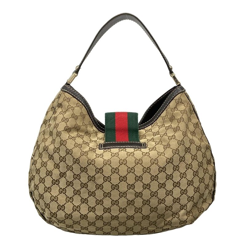 Gucci Shoulder Bag Sherry GG Pattern 233604 Beige X Dark Brown X Multi Leather