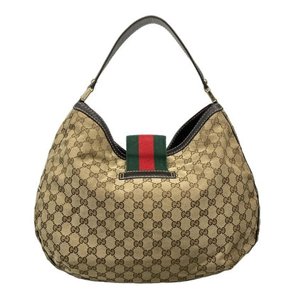 Gucci Shoulder Bag Sherry GG Pattern 233604 Beige X Dark Brown X Multi Leather