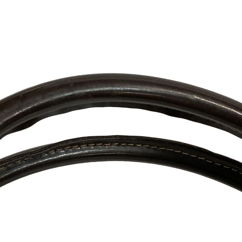 Gucci Tote Bag GG Supreme 203494 Beige X Dark Brown Leather