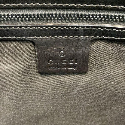 Gucci Tote Bag GG Pattern 106241 Beige X Dark Brown Leather