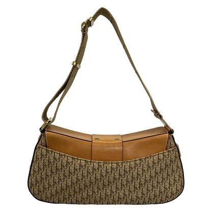 Dior Christian Dior Shoulder Bag Street Chic Trotter Beige X Brown Leather