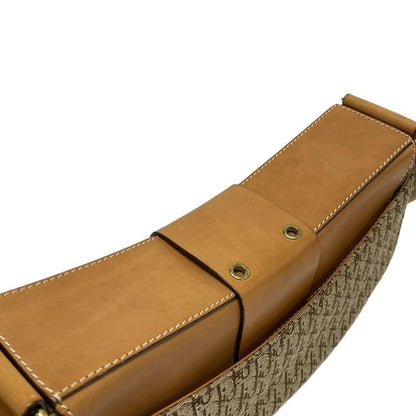 Dior Christian Dior Shoulder Bag Street Chic Trotter Beige X Brown Leather