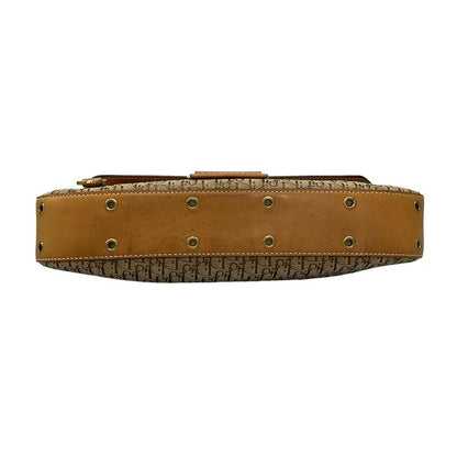 Dior Christian Dior Shoulder Bag Street Chic Trotter Beige X Brown Leather
