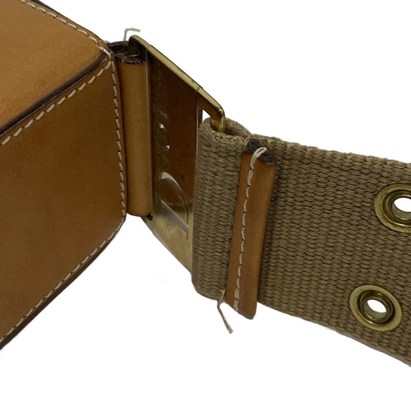 Dior Christian Dior Shoulder Bag Street Chic Trotter Beige X Brown Leather