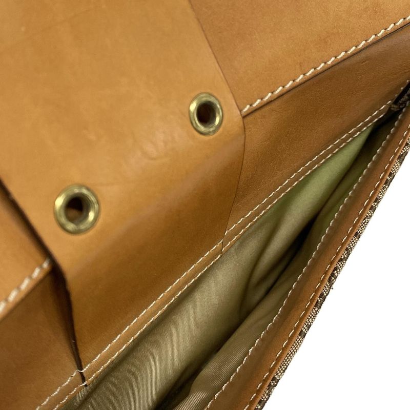 Dior Christian Dior Shoulder Bag Street Chic Trotter Beige X Brown Leather