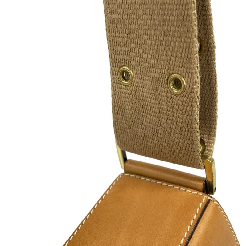 Dior Christian Dior Shoulder Bag Street Chic Trotter Beige X Brown Leather