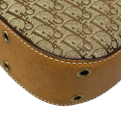 Dior Christian Dior Shoulder Bag Street Chic Trotter Beige X Brown Leather
