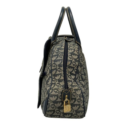 Dior Christian Dior Handbag Double Saddle Bag Navy X Ivory Leather