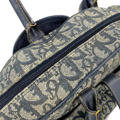 Dior Christian Dior Handbag Double Saddle Bag Navy X Ivory Leather