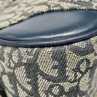 Dior Christian Dior Handbag Double Saddle Bag Navy X Ivory Leather