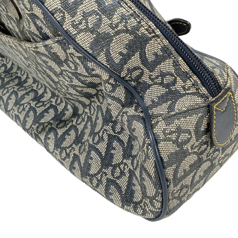 Dior Christian Dior Handbag Double Saddle Bag Navy X Ivory Leather