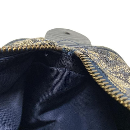 Dior Christian Dior Handbag Trotter Navy X Ivory Mini Boston Leather