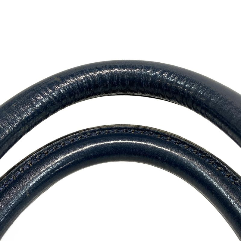 Dior Christian Dior Handbag Trotter Navy X Ivory Mini Boston Leather