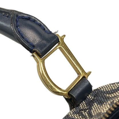 Dior Christian Dior Handbag Trotter Navy X Ivory Mini Boston Leather