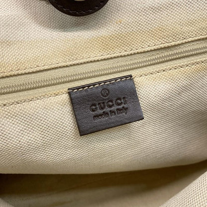 Gucci Tote Bag Sookie GG Pattern 211944 Beige X Dark Brown Leather