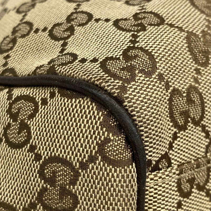 Gucci Tote Bag Sookie GG Pattern 211944 Beige X Dark Brown Leather