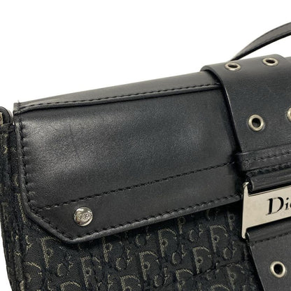 Dior Christian Dior Shoulder Bag Street Chic Trotter Black X Gray Leather