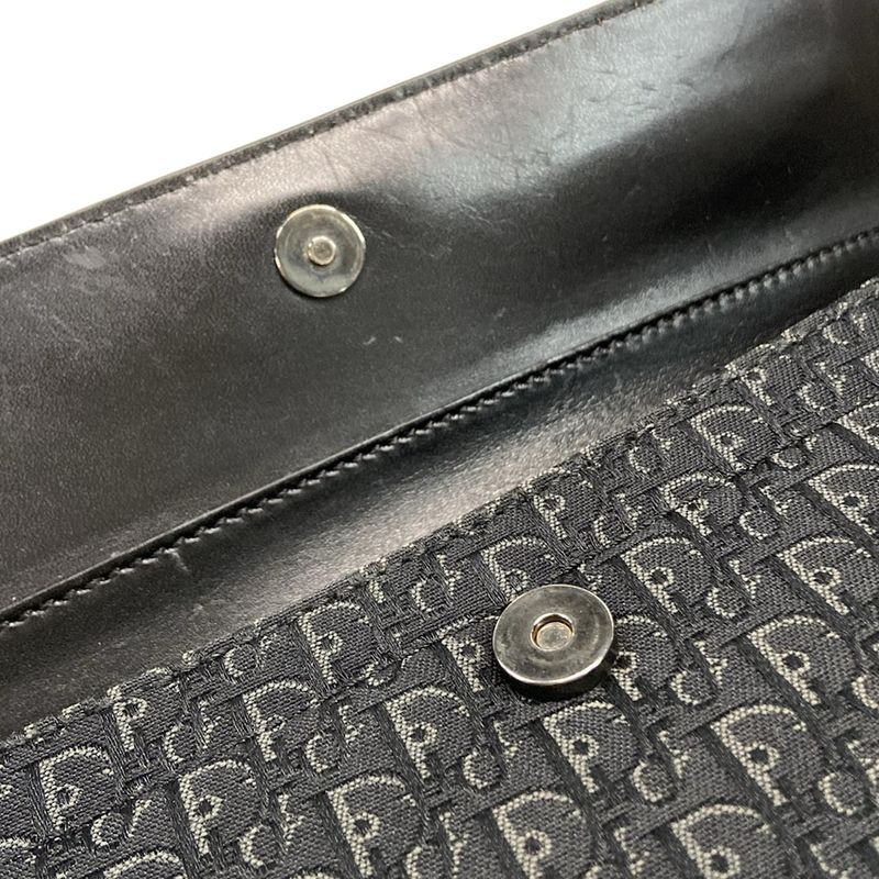 Dior Christian Dior Shoulder Bag Street Chic Trotter Black X Gray Leather