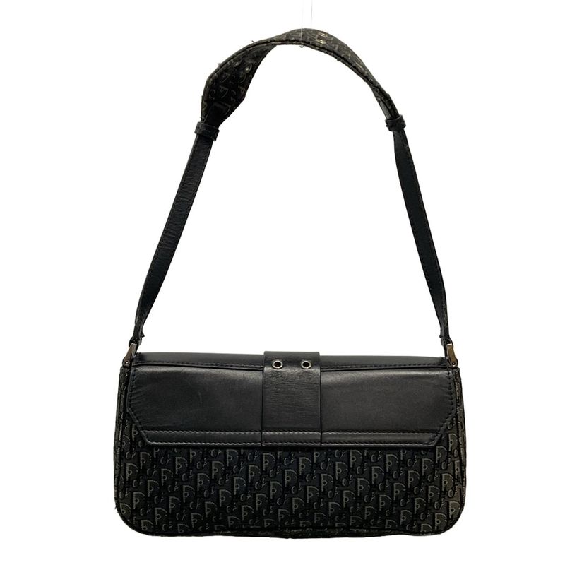 Dior Christian Dior Shoulder Bag Street Chic Trotter Black X Gray Leather