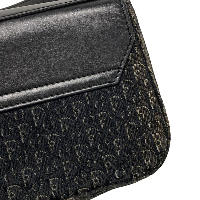 Dior Christian Dior Shoulder Bag Street Chic Trotter Black X Gray Leather