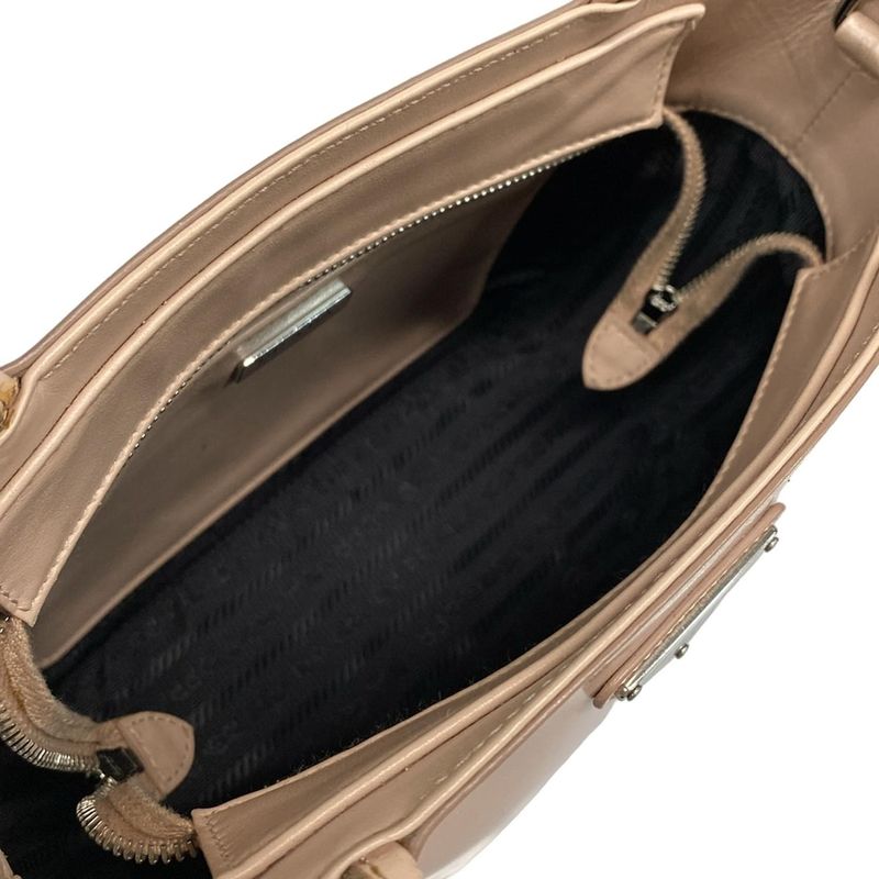 Prada Handbag - 1ba320 Pink Beige Leather
