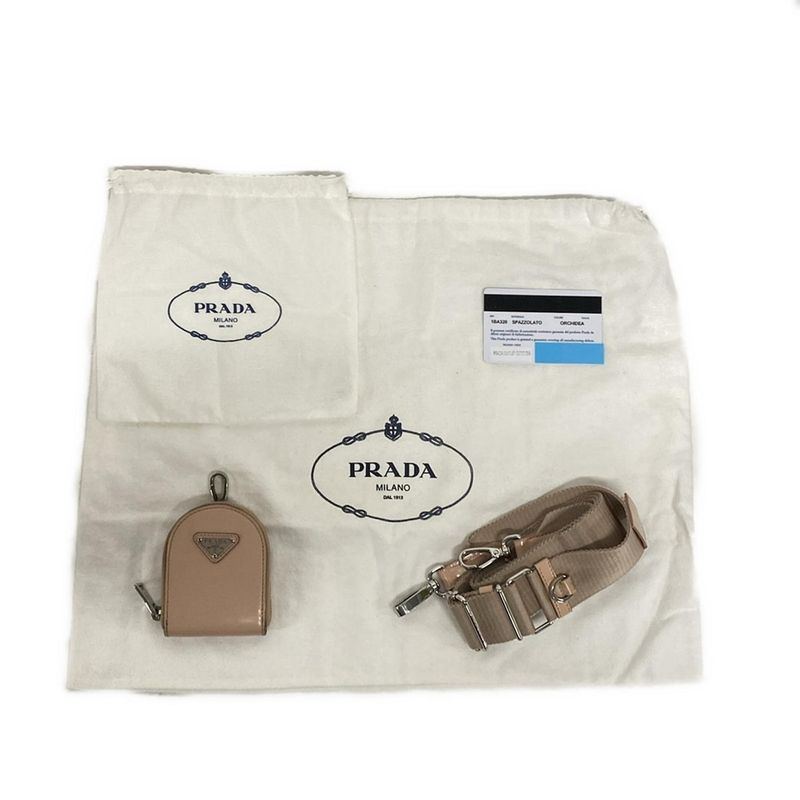 Prada Handbag - 1ba320 Pink Beige Leather
