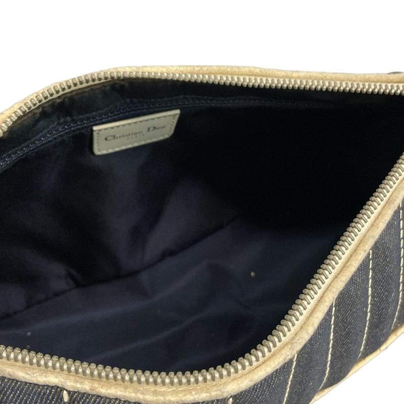Dior Christian Dior Shoulder Bag - Navy X Ivory Leather