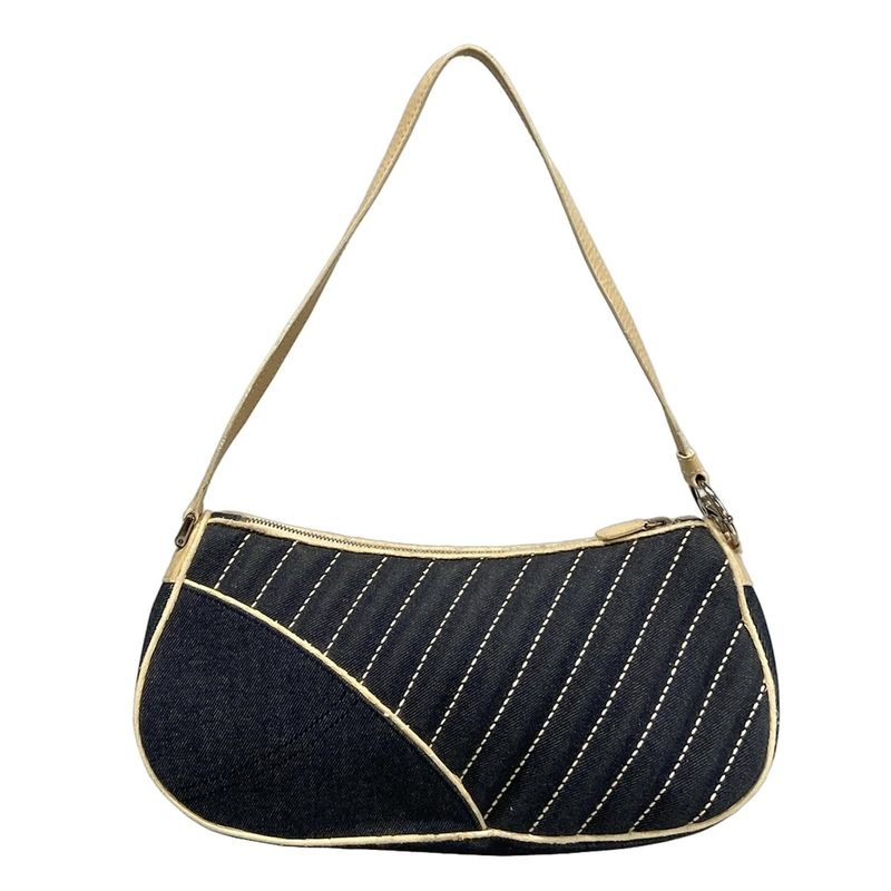Dior Christian Dior Shoulder Bag - Navy X Ivory Leather