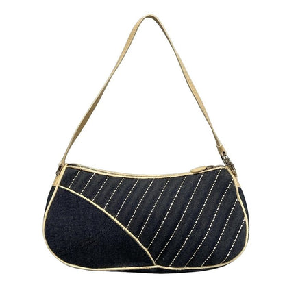 Dior Christian Dior Shoulder Bag - Navy X Ivory Leather