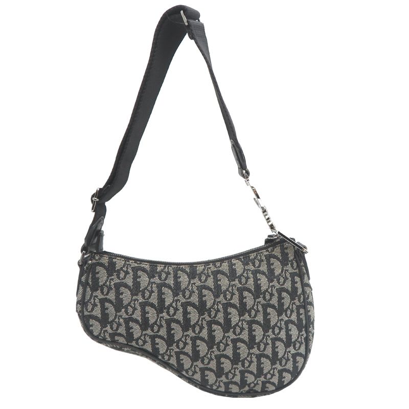 Christian Dior Shoulder Saddle Navy Bag