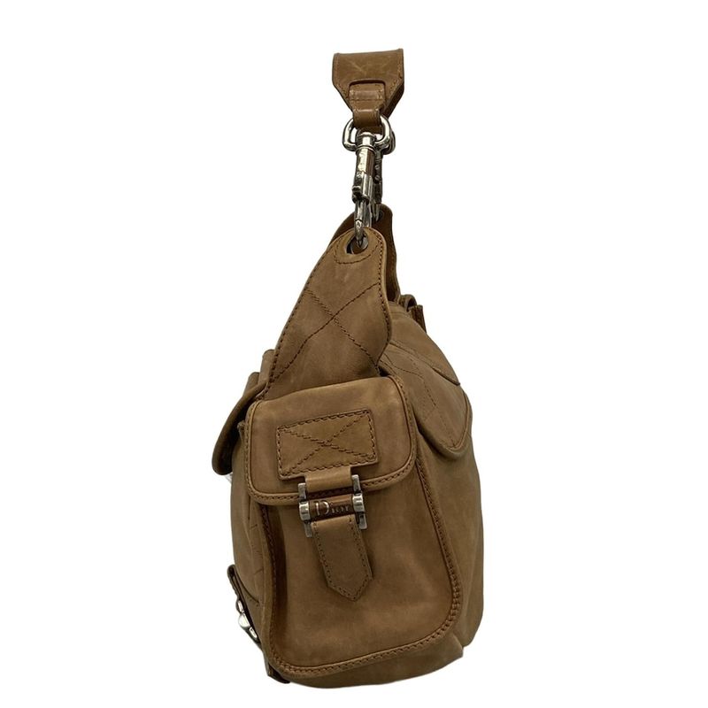 Dior Christian Dior Shoulder Bag - Beige Leather