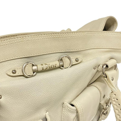 Dior Christian Dior Shoulder Bag My Dior Ivory Leather