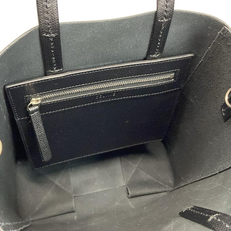 Celine Tote Bag Vertical Cabas Mall Black Leather