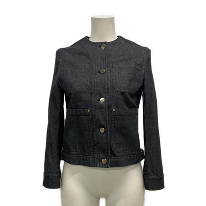 Hermes Jacket Size 34 S Women's - 2e0251dq Black Long Sleeve No Collar Denim